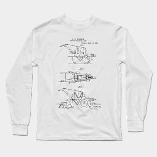 Distributor and Planter Vintage Patent Hand Drawing Long Sleeve T-Shirt